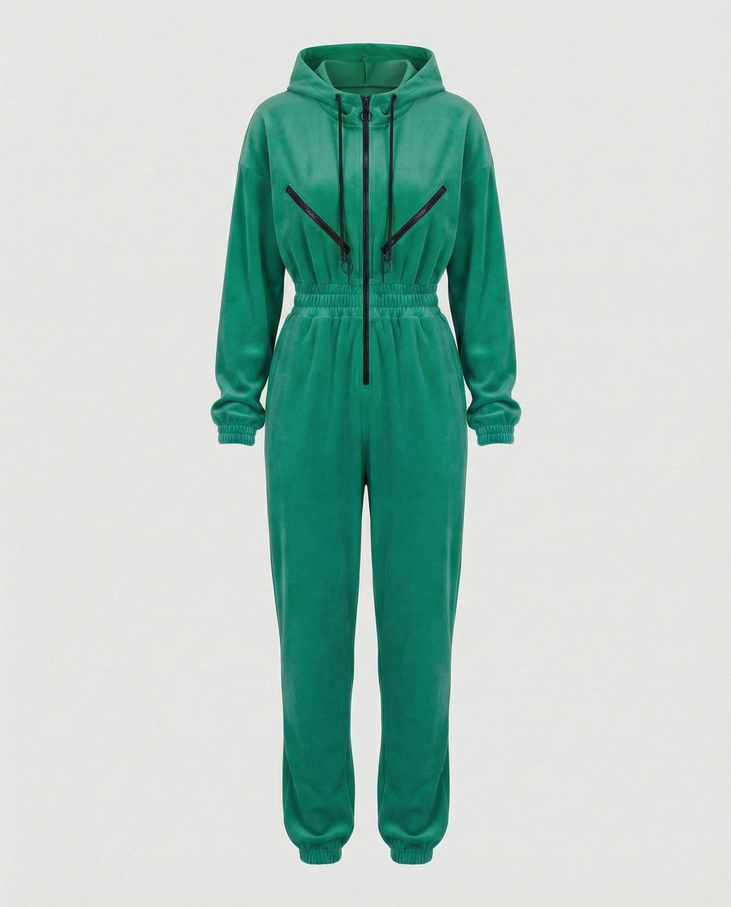 Mono Casual con Capucha de Mezcla de Algodón para Mujer