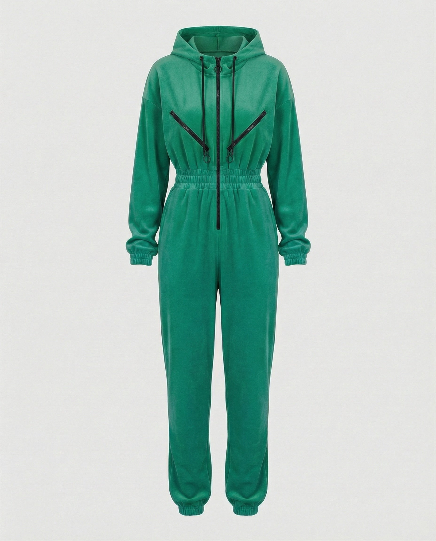 Mono Casual con Capucha de Mezcla de Algodón para Mujer