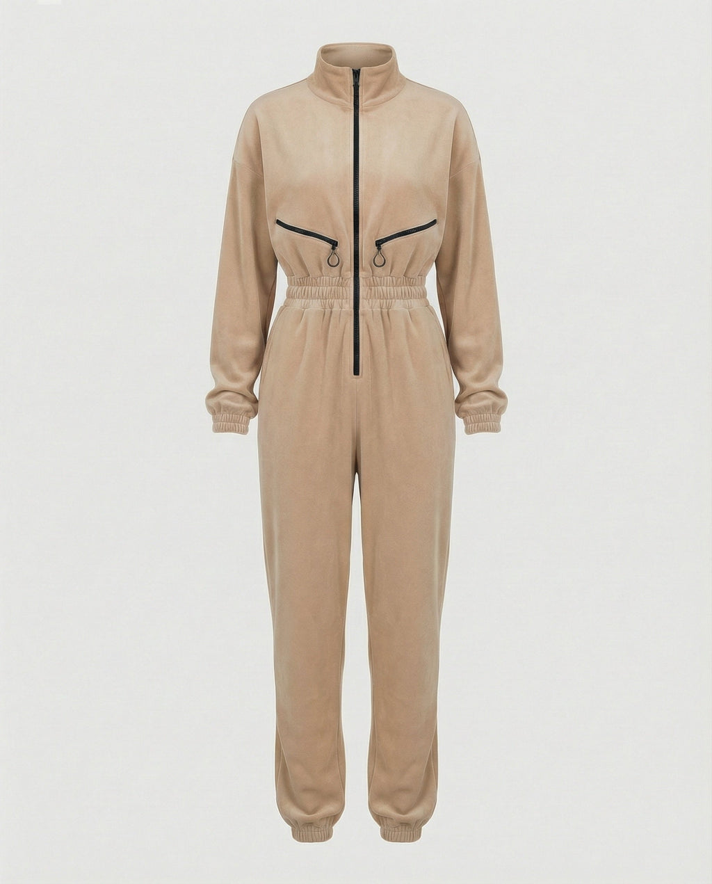 Mono Casual con Capucha de Mezcla de Algodón para Mujer