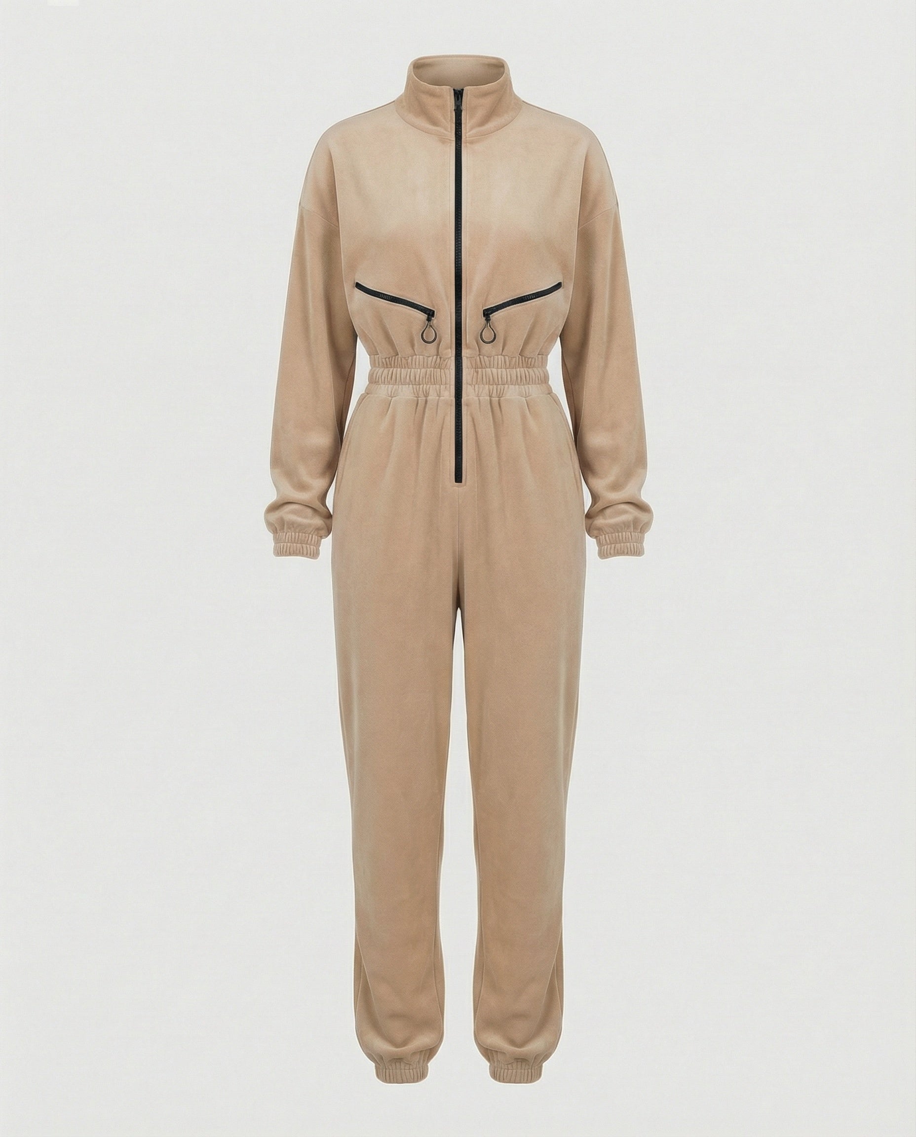 Mono Casual con Capucha de Mezcla de Algodón para Mujer