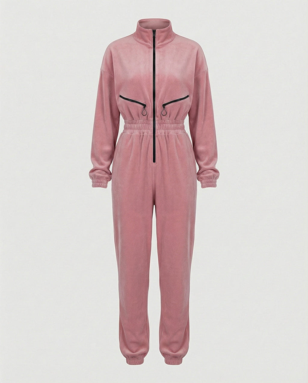 Mono Casual con Capucha de Mezcla de Algodón para Mujer