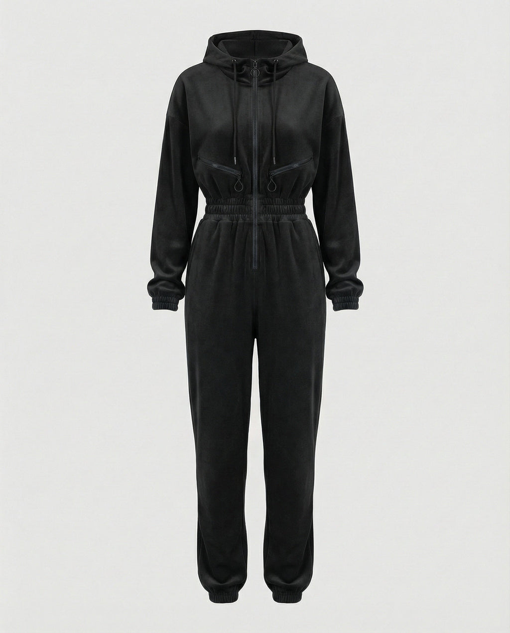 Mono Casual con Capucha de Mezcla de Algodón para Mujer