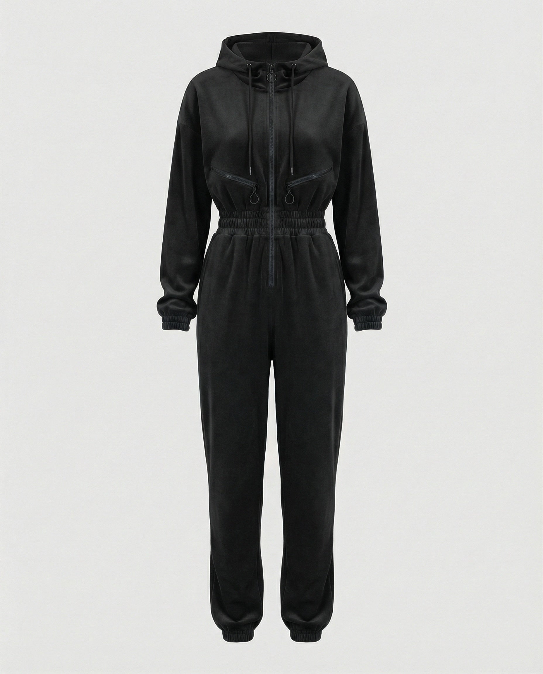 Mono Casual con Capucha de Mezcla de Algodón para Mujer