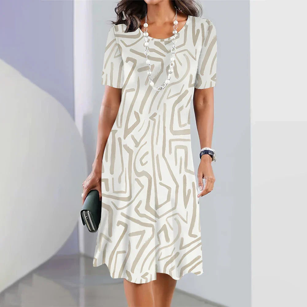 Vestido Midi Estampado para Mujeres