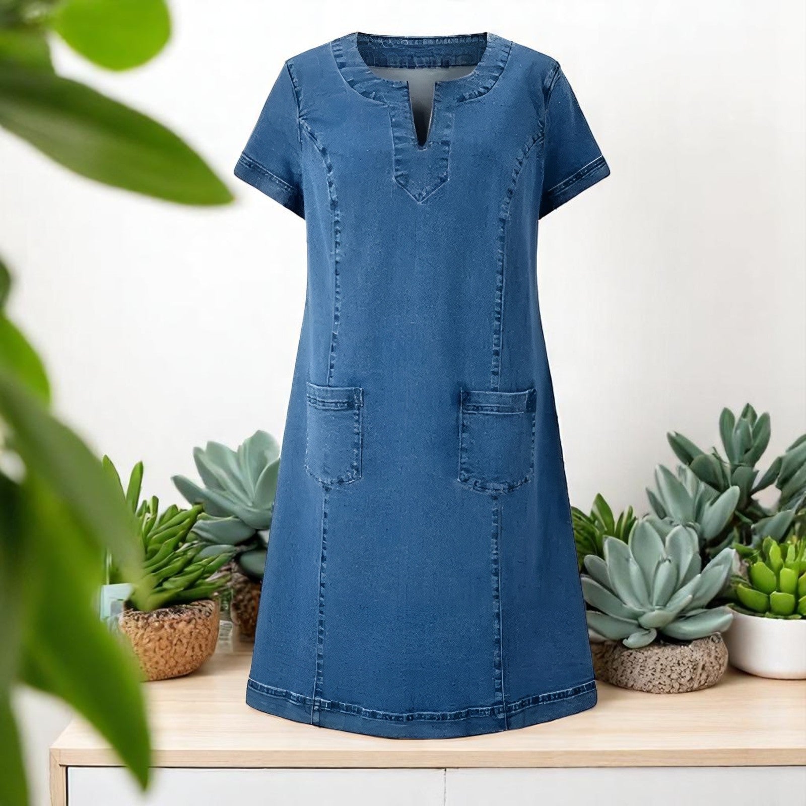 Vestido Denim con Pockets para Mujer | Ideal para el Día a Día
