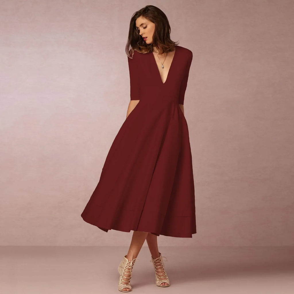 Vestido Midi Elegante para Mujeres