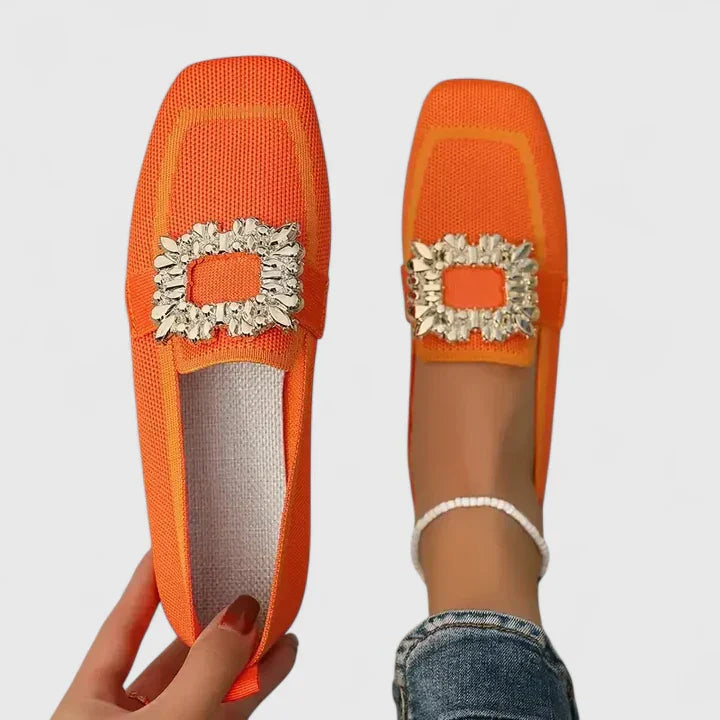 Zapatos Planos con Apliques de Piedras para Mujer