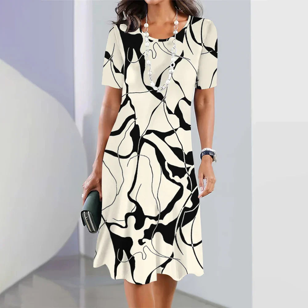Vestido Midi Estampado para Mujeres