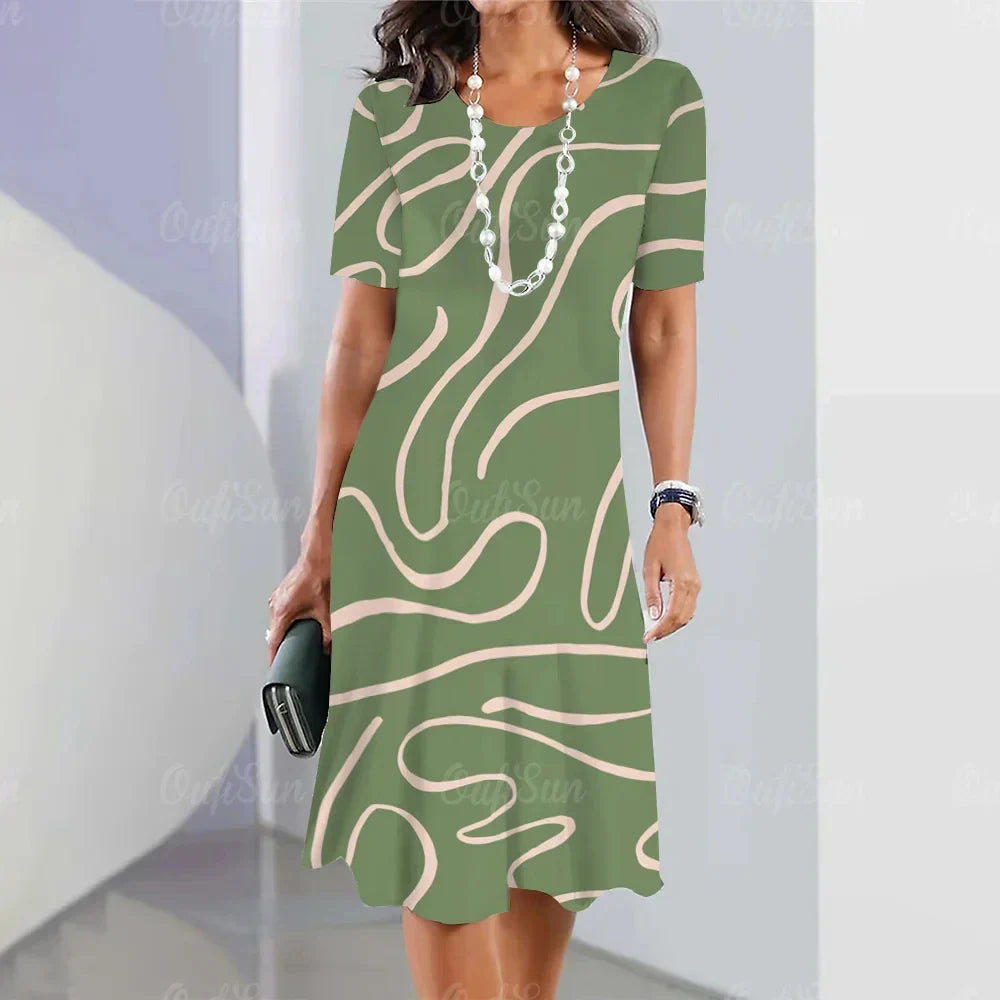 Vestido Midi Estampado para Mujeres