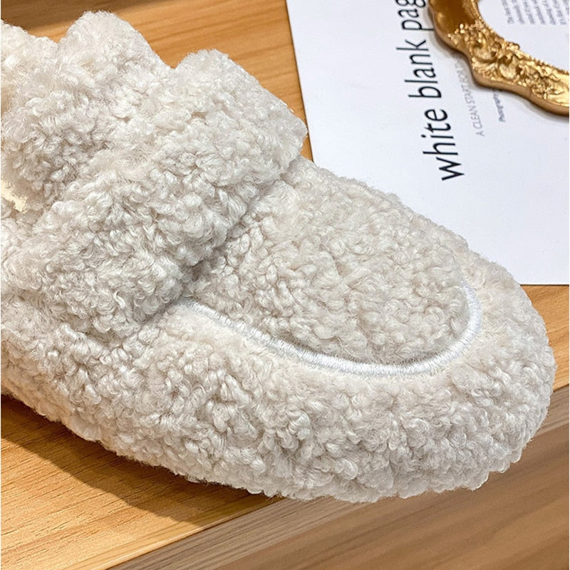 Zapatos Planos de Felpa para Mujer