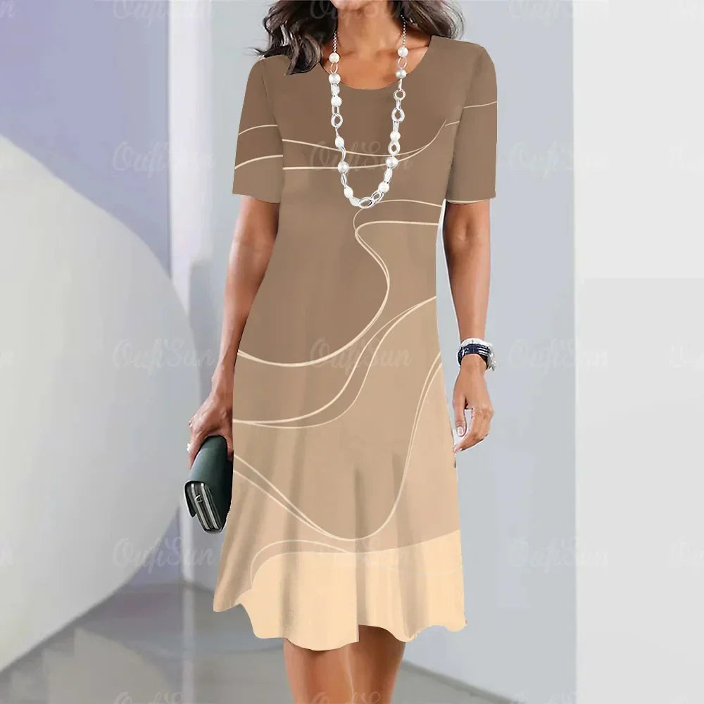 Vestido Midi Estampado para Mujeres