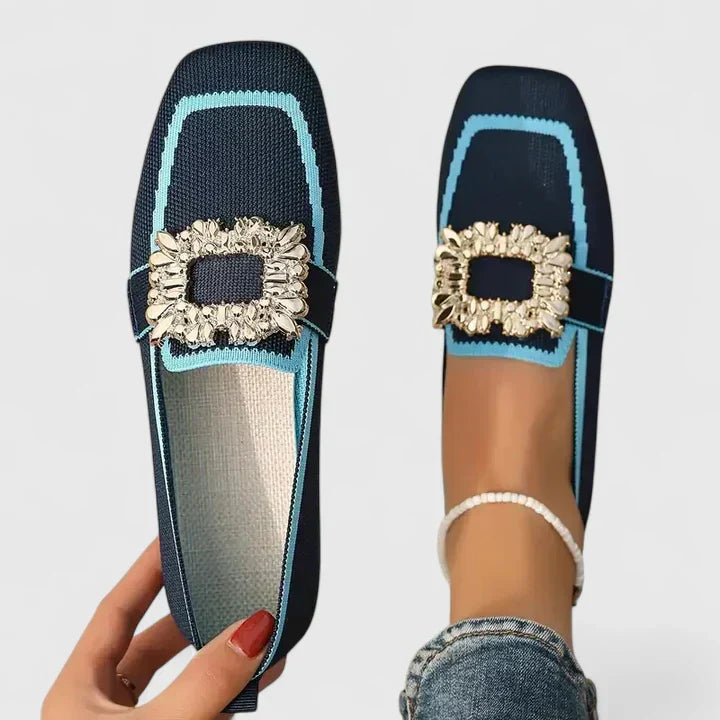 Zapatos Planos con Apliques de Piedras para Mujer