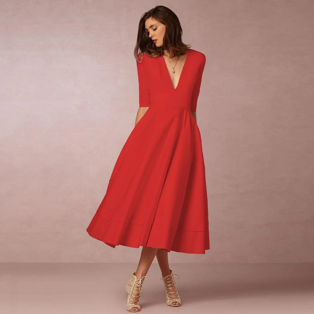Vestido Midi Elegante para Mujeres
