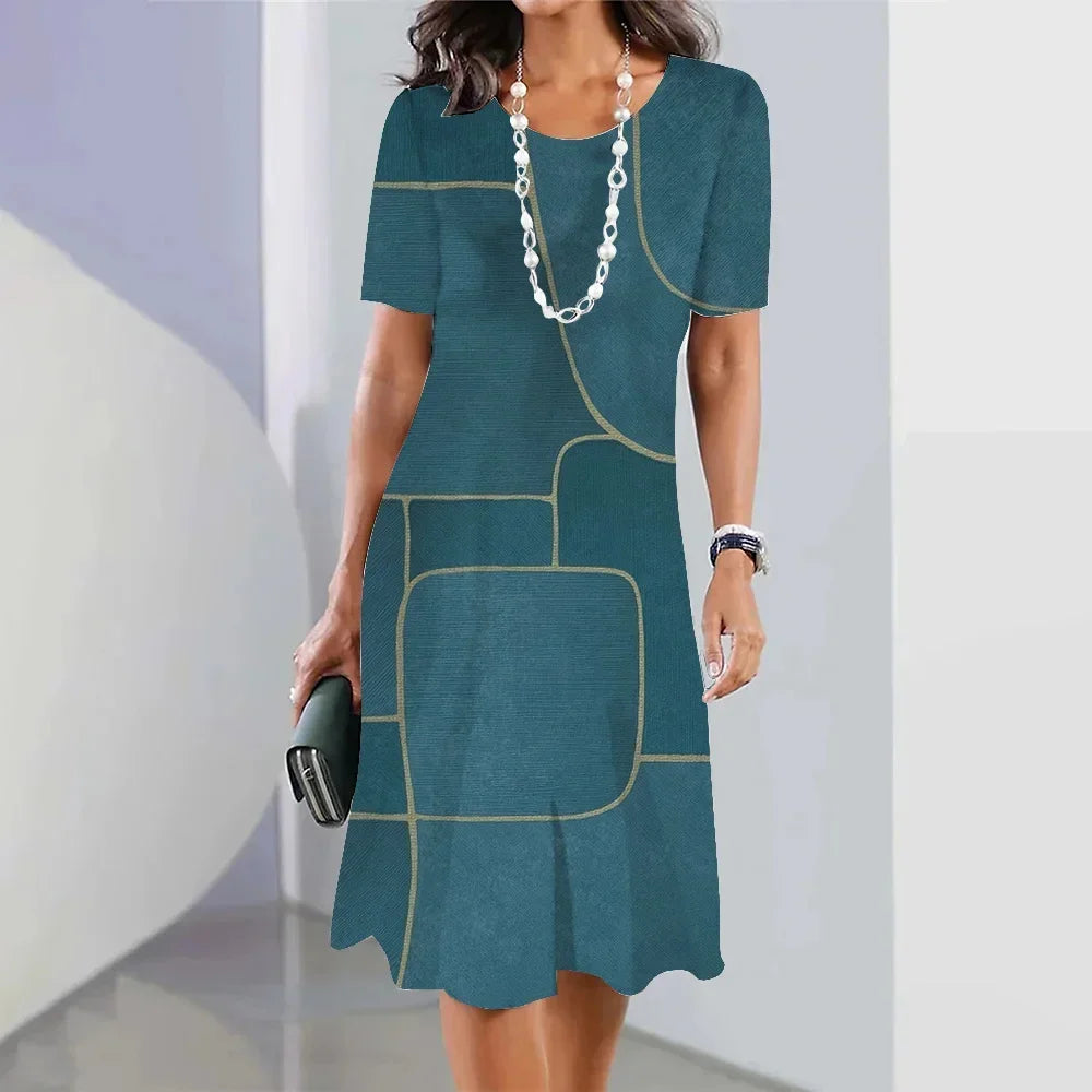 Vestido Midi Estampado para Mujeres