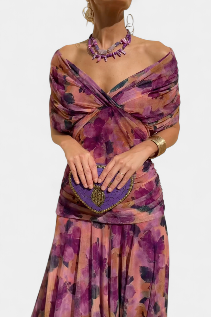 Vestido Largo Estampado Floral para Mujer