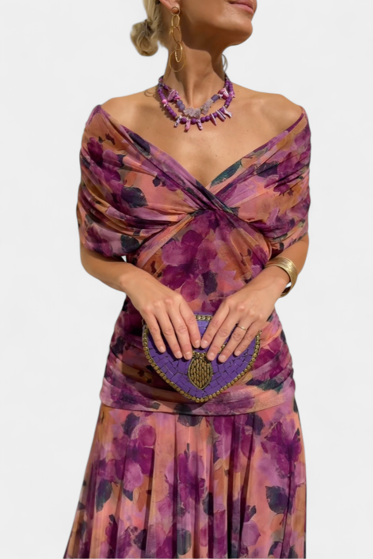 Vestido Largo Estampado Floral para Mujer