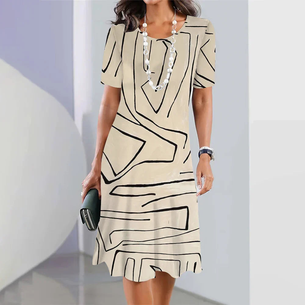 Vestido Midi Estampado para Mujeres