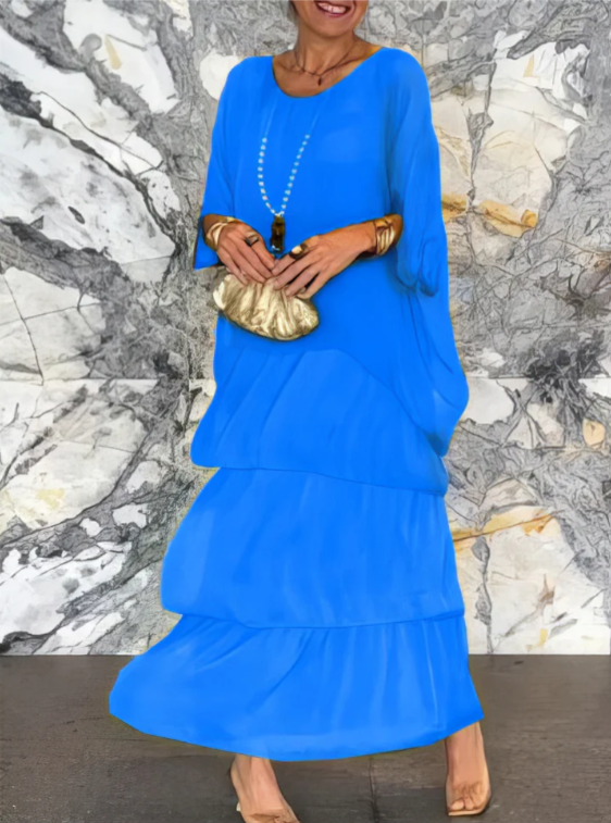 Vestido Maxi de Manga Murciélago para Mujer | Ideal para el Día a Día