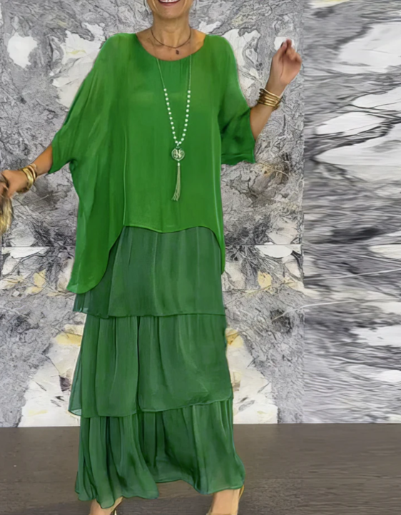 Vestido Maxi de Manga Murciélago para Mujer | Ideal para el Día a Día