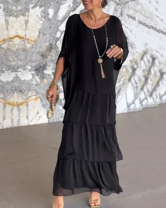 Vestido Maxi de Manga Murciélago para Mujer | Ideal para el Día a Día