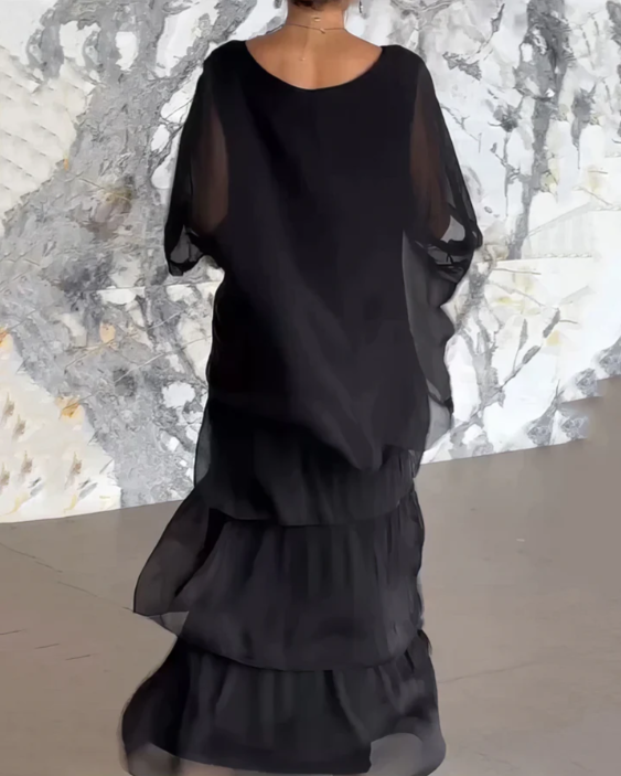 Vestido Maxi de Manga Murciélago para Mujer | Ideal para el Día a Día