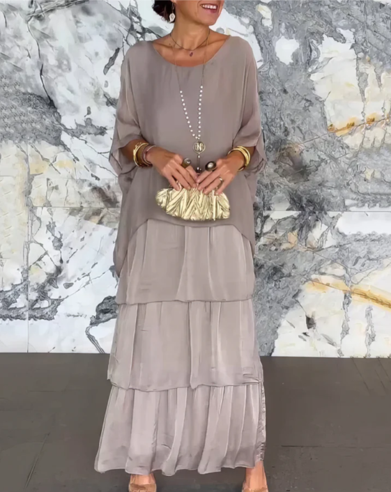 Vestido Maxi de Manga Murciélago para Mujer | Ideal para el Día a Día