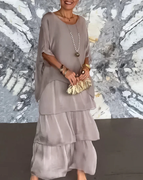 Vestido Maxi de Manga Murciélago para Mujer | Ideal para el Día a Día