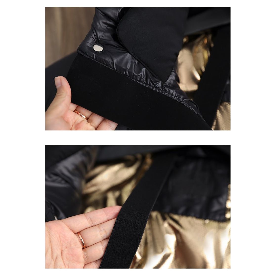 Abrigo Puffer Largo con Capucha para Mujer