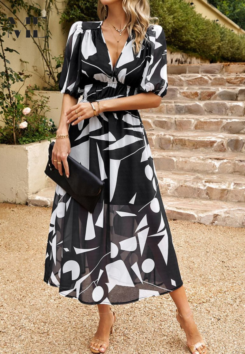 Vestido Largo Estampado para Mujer