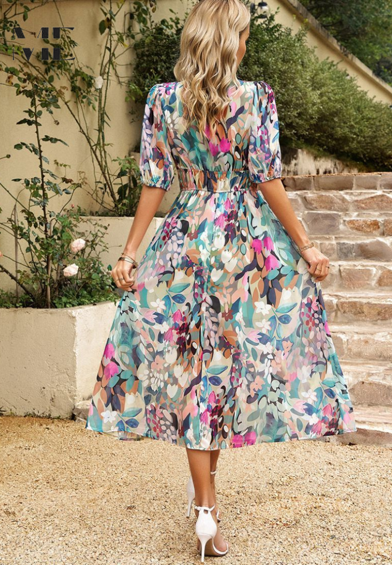 Vestido Largo Estampado para Mujer