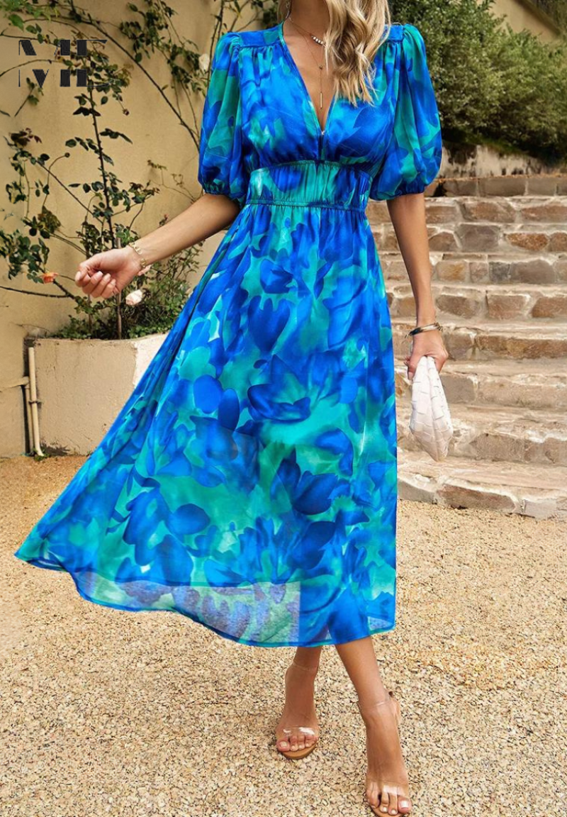 Vestido Largo Estampado para Mujer