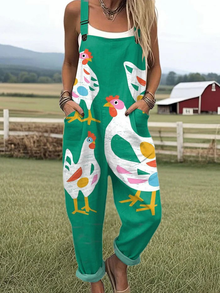 Mono con Estampado de Gallinas para Mujer | Ideal para el Día a Día