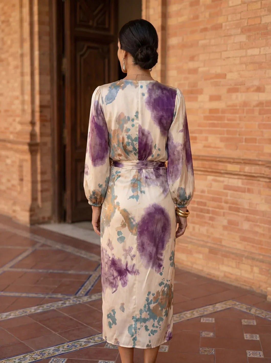 Vestido Cruzado con Escote en V para Mujer