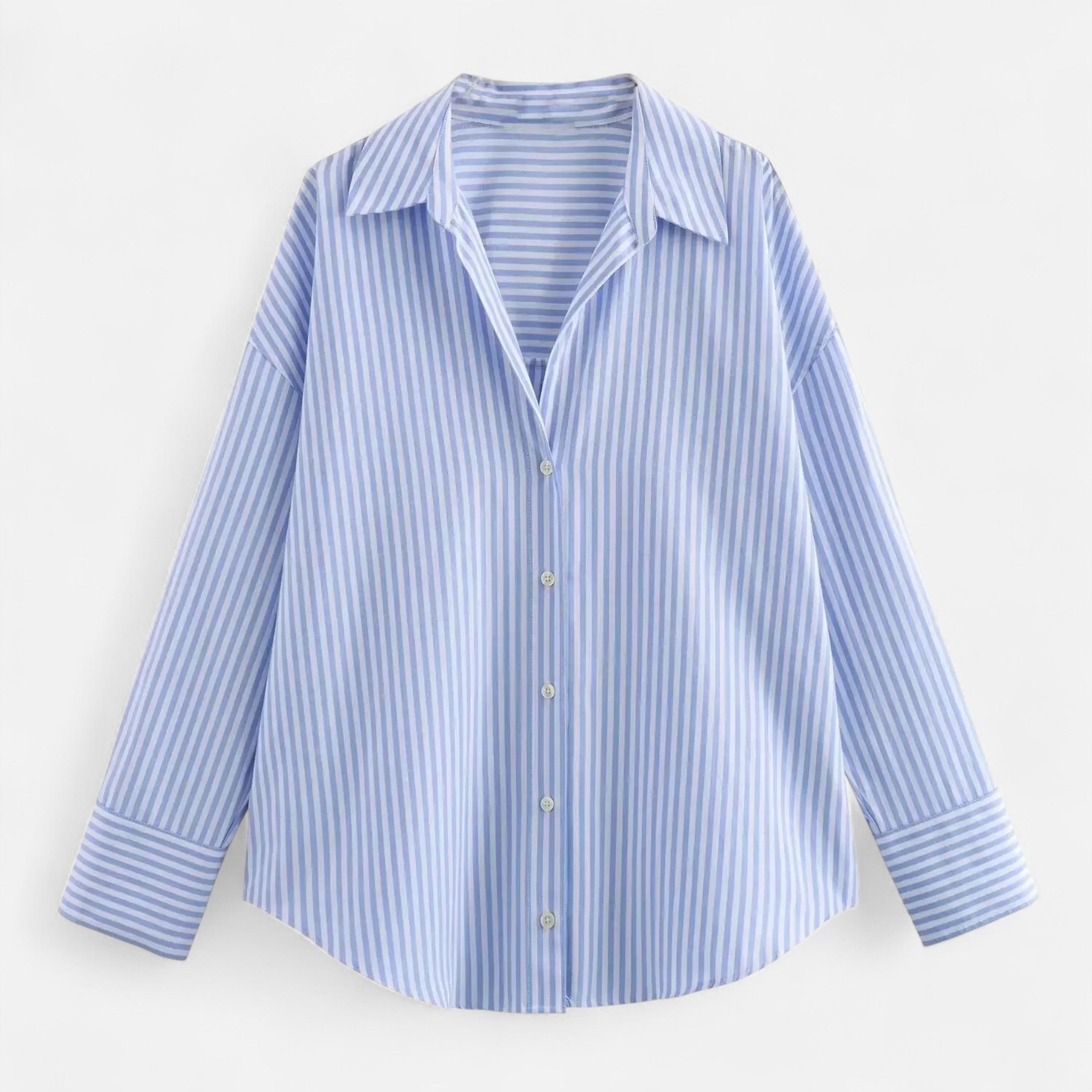 Blusa de Oxford para mujer con botones