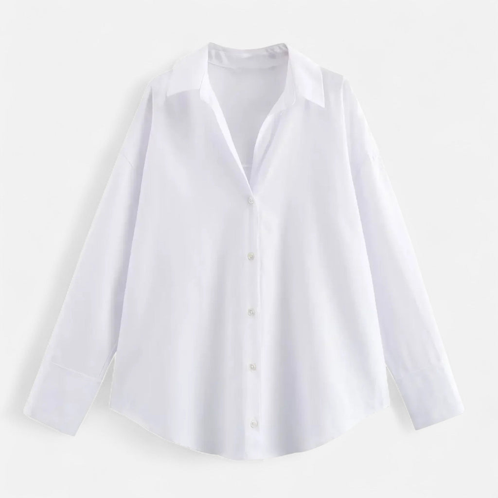 Blusa de Oxford para mujer con botones