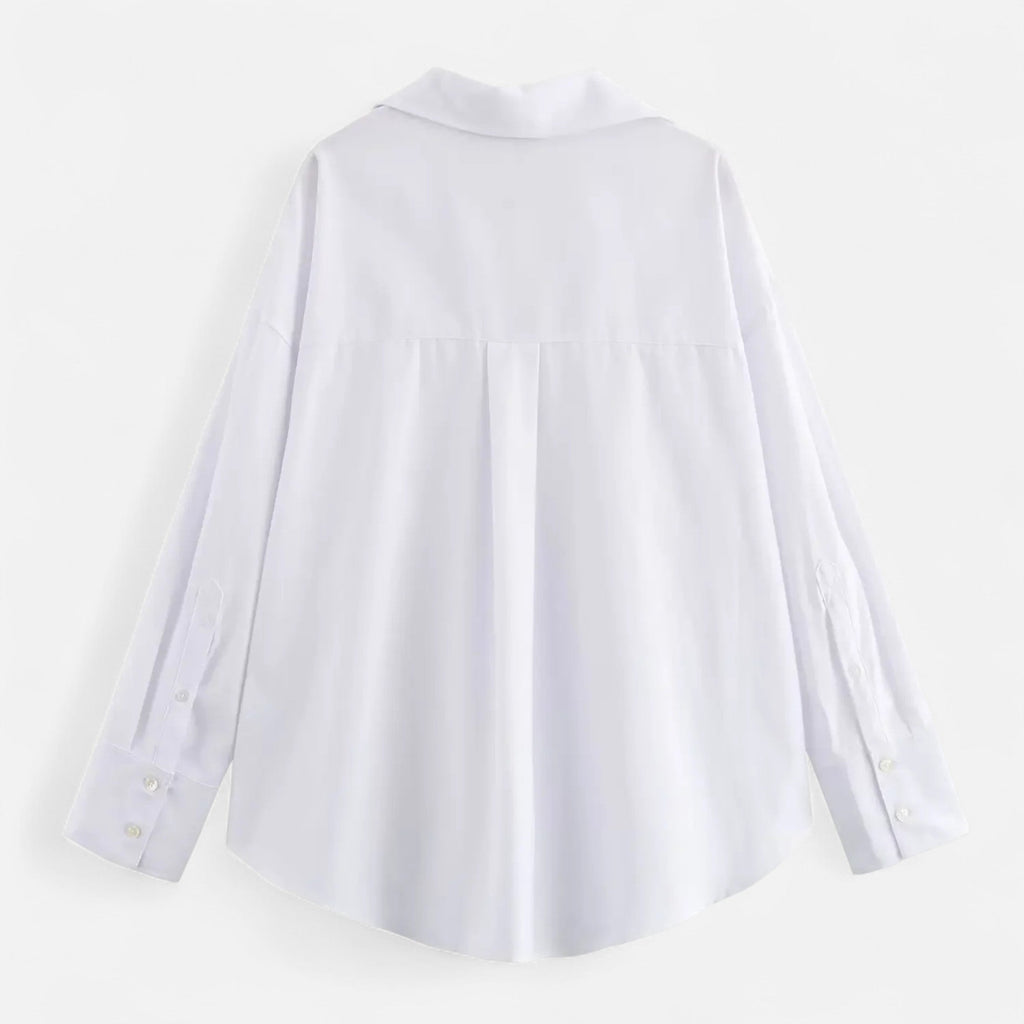 Blusa de Oxford para mujer con botones