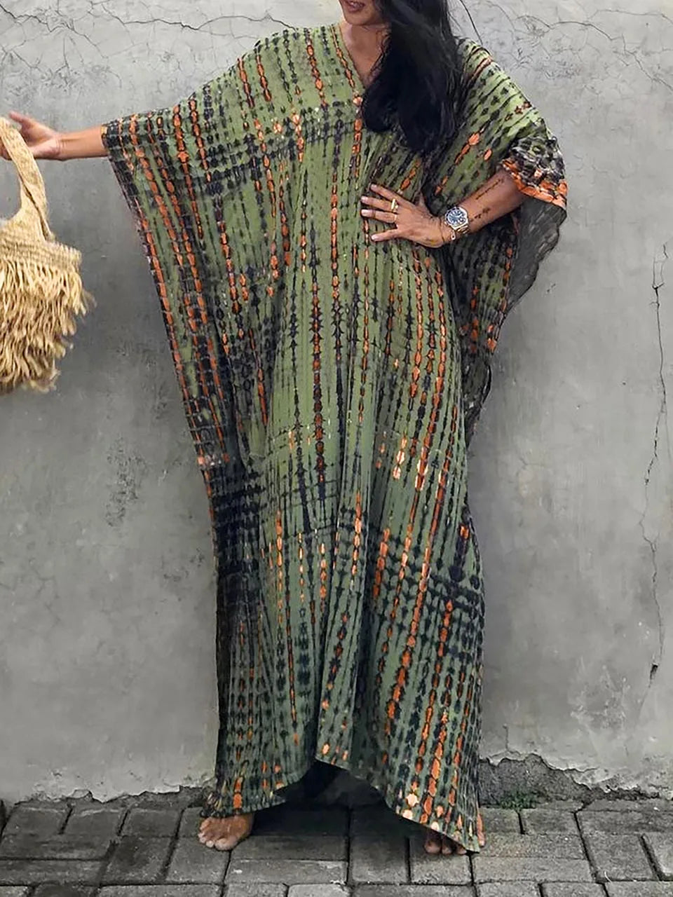 Vestido Maxi de Algodón para Mujer