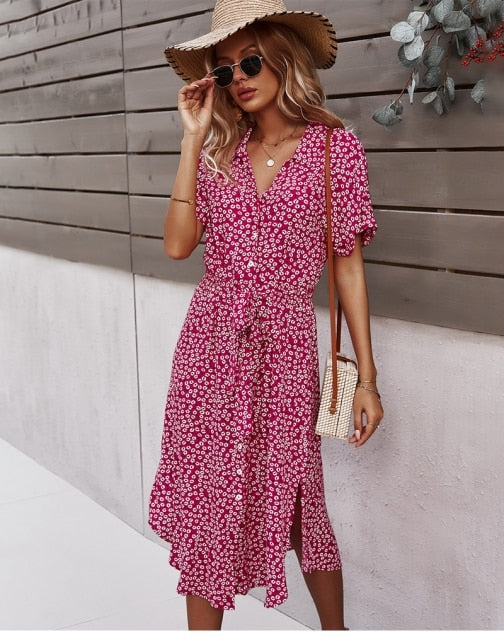 Vestido Midi Estampado para Mujer