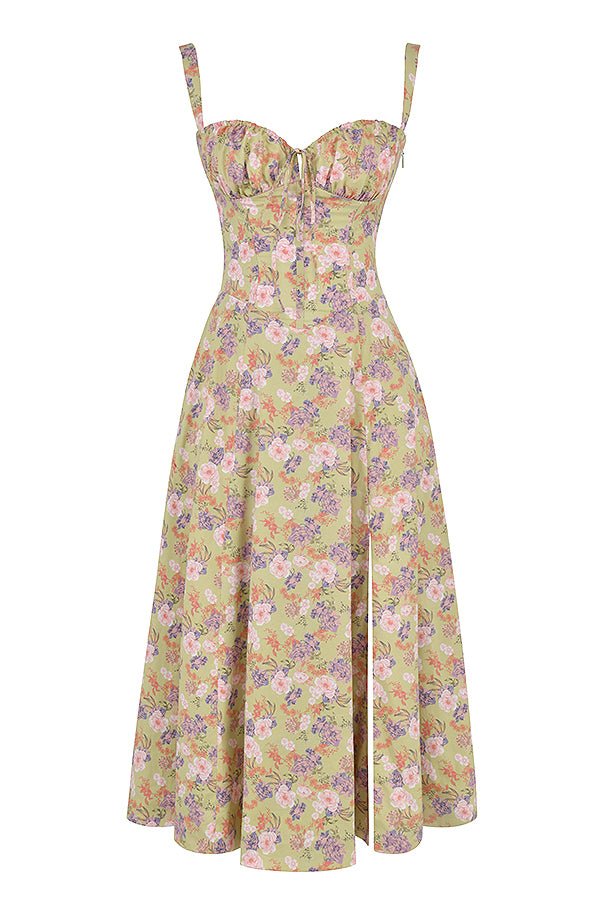 Vestido Midi Estampado con Tirantes para Mujer