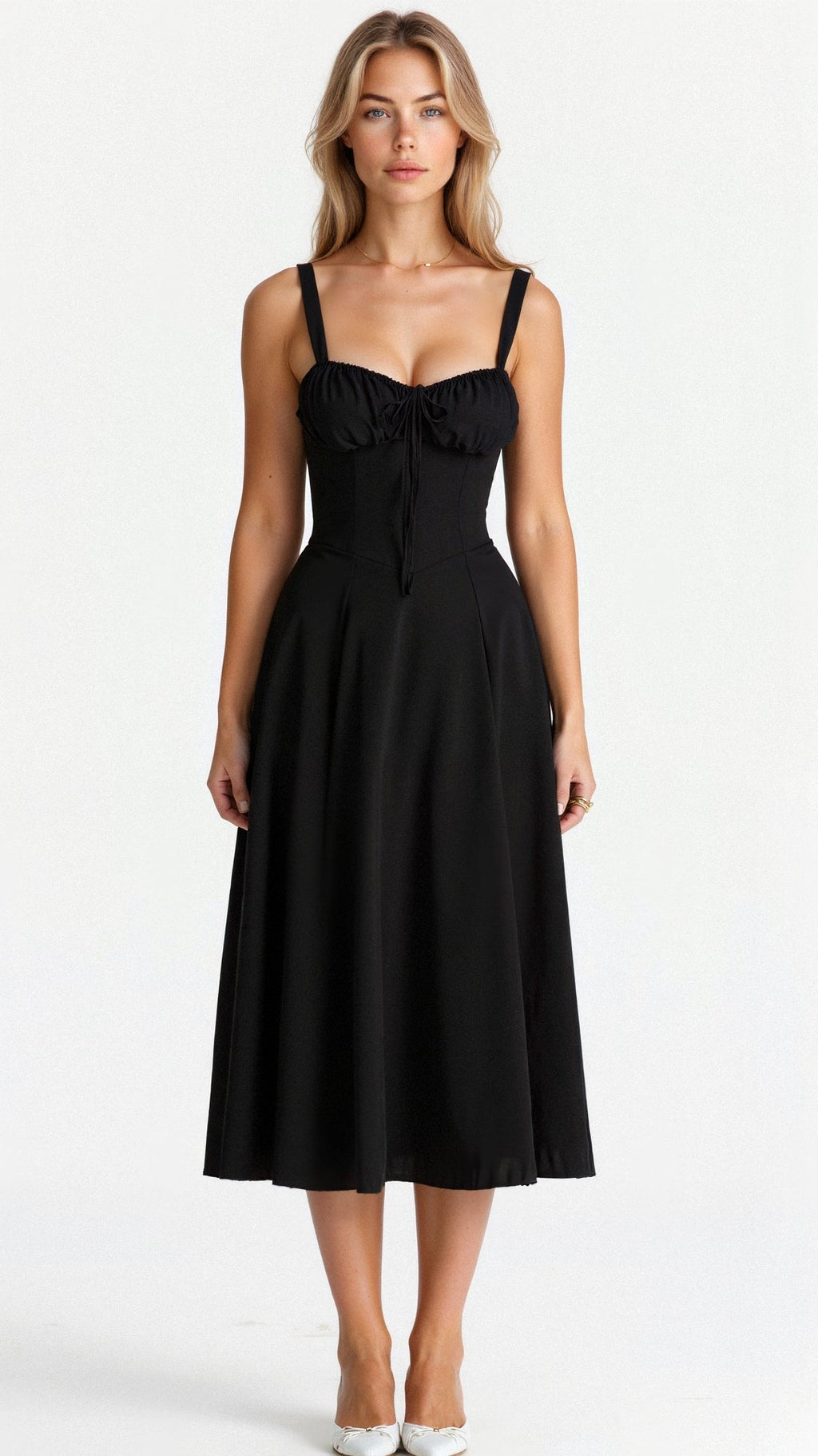 Vestido Midi Estampado con Tirantes para Mujer