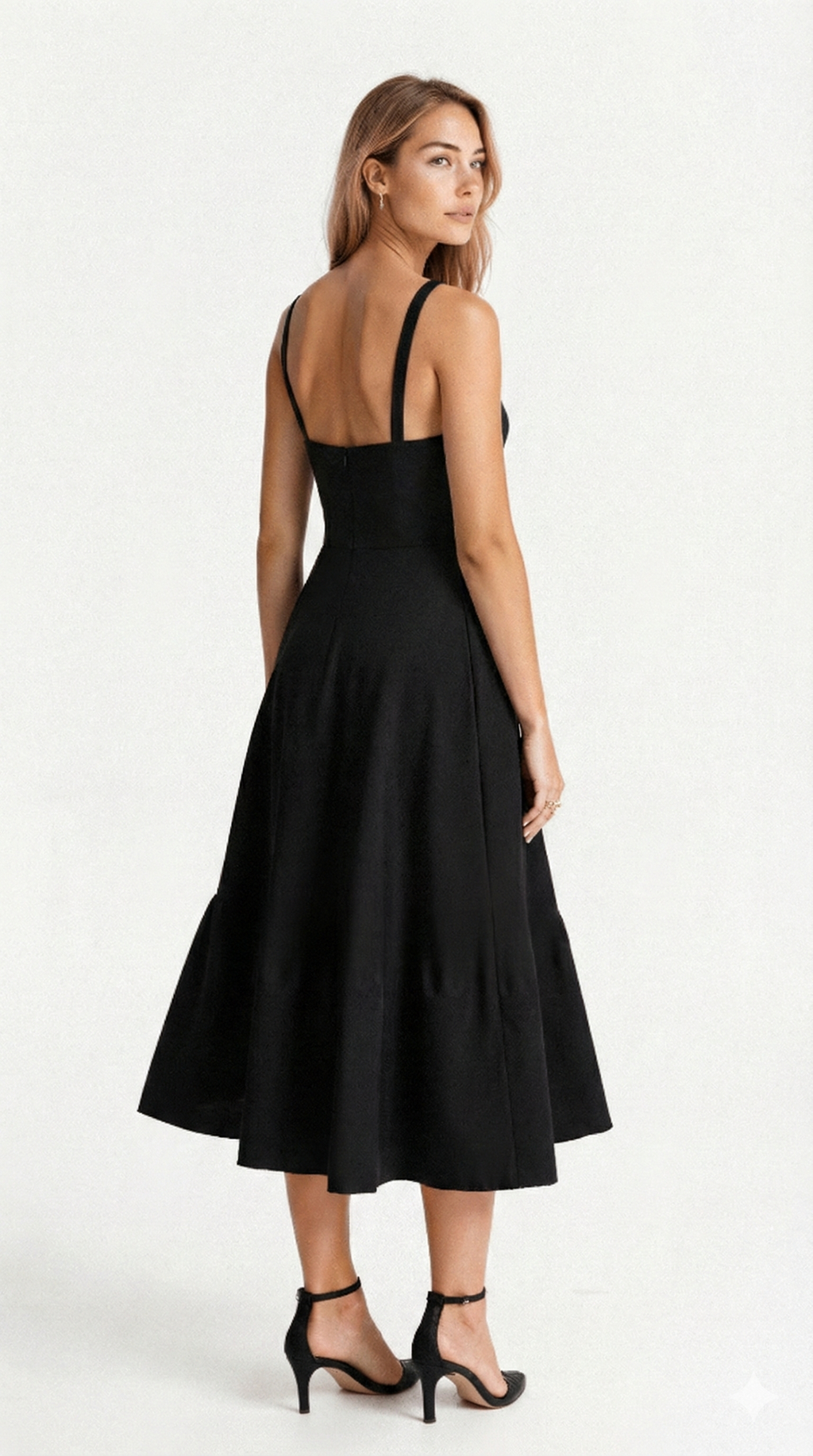 Vestido Midi Estampado con Tirantes para Mujer