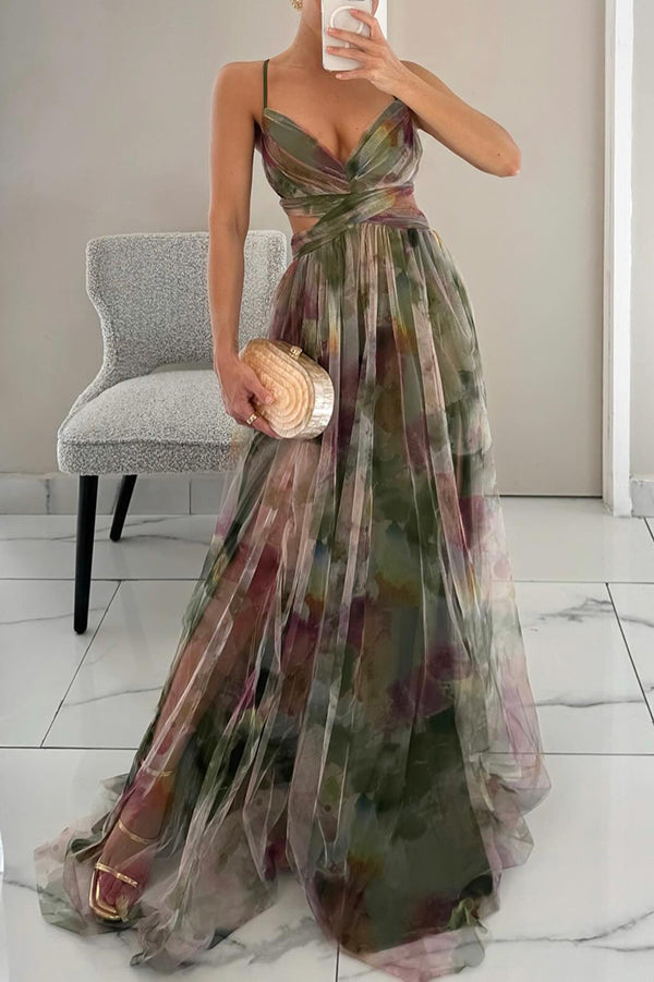 Vestido Largo Estampado Floral para Mujer