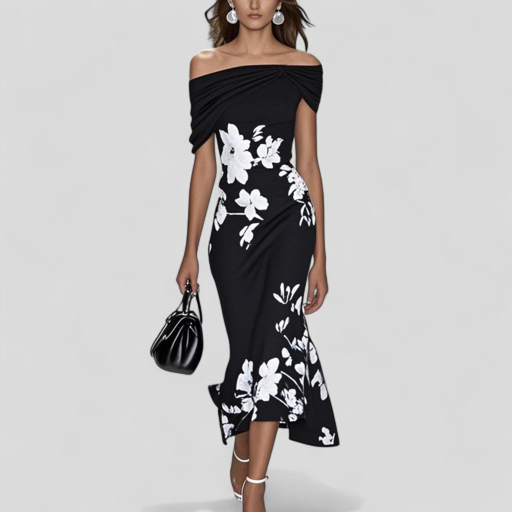Vestido Midi con Estampado para Mujeres