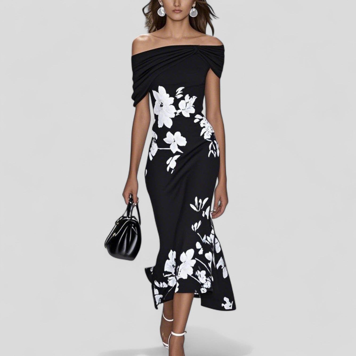 Vestido Midi con Estampado para Mujeres
