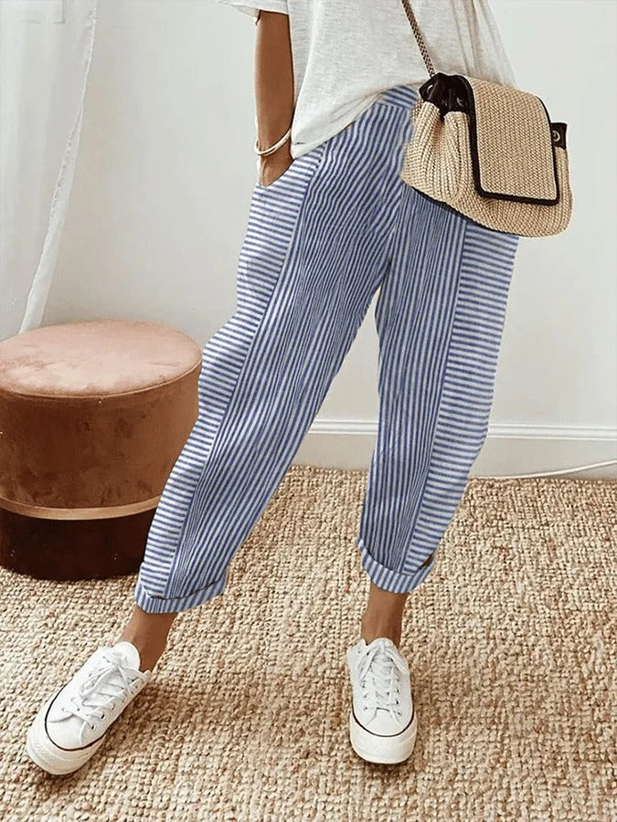 Pantalón Casual con Diseño de Splicing para Mujer