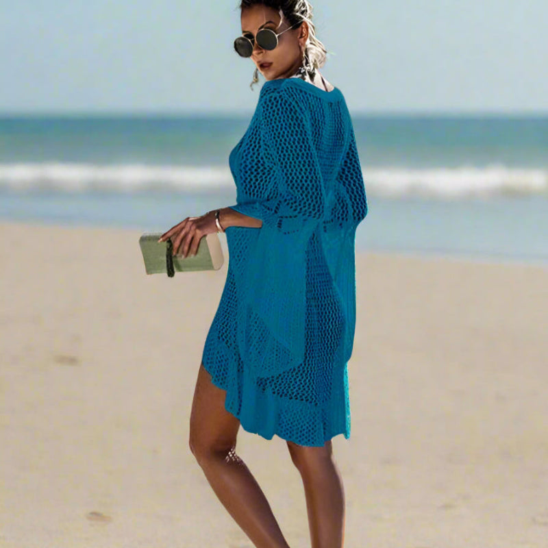 Cover-Up de Playa en Crochet para Mujeres