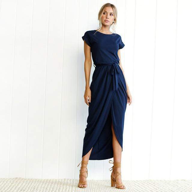 Vestido Maxi Largo de Poliéster para Mujer