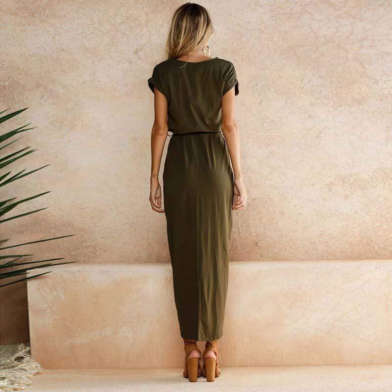 Vestido Maxi Largo de Poliéster para Mujer