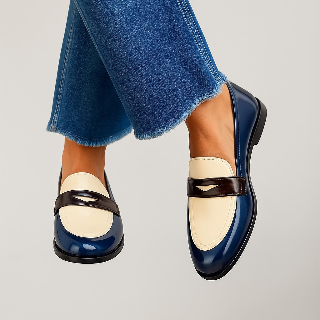 Synthetic Leather Round-Toe Loafers for Women | Ideal for Everyday Wear