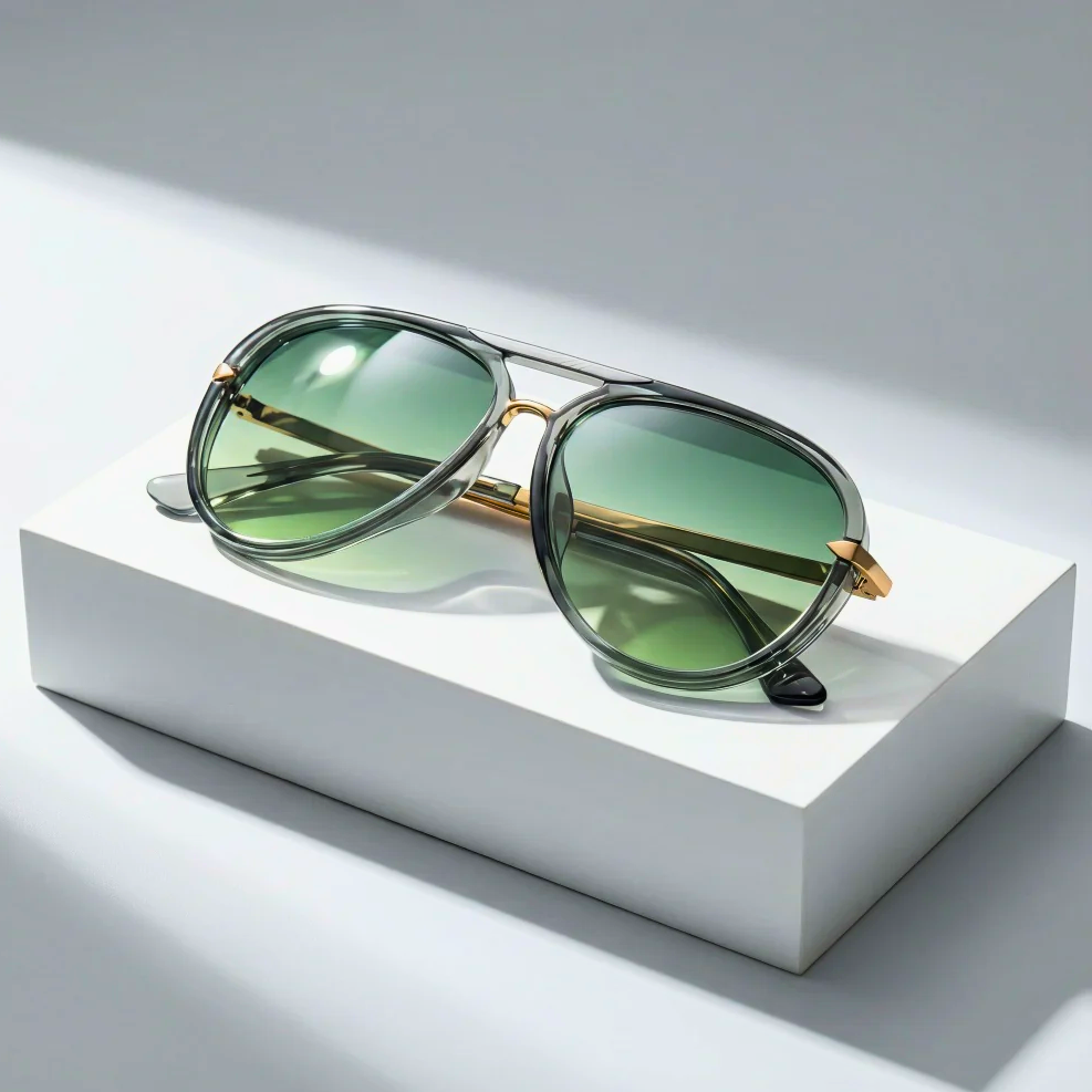 Gafas de Sol Aviador con Diseño de Doble Puente para Mujer